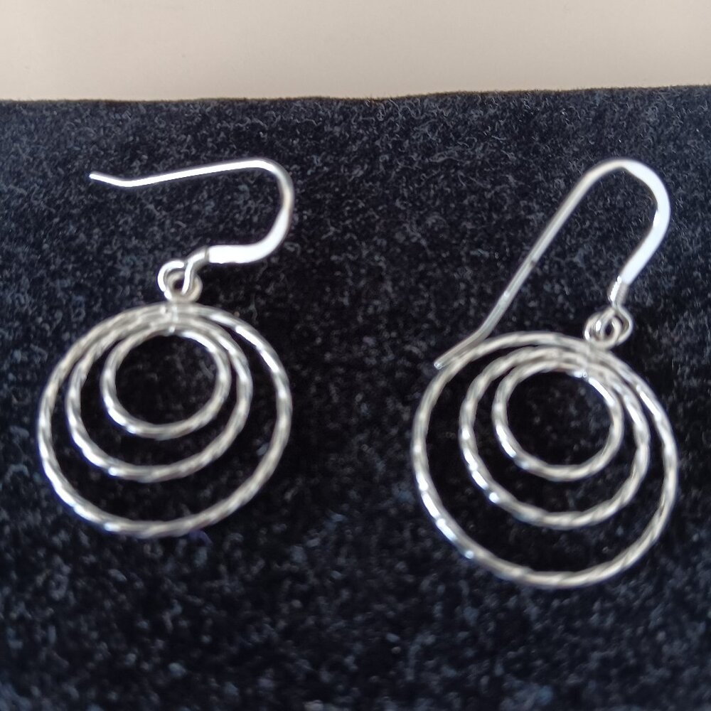 Sterling Silver Fancy Dangle Earrings